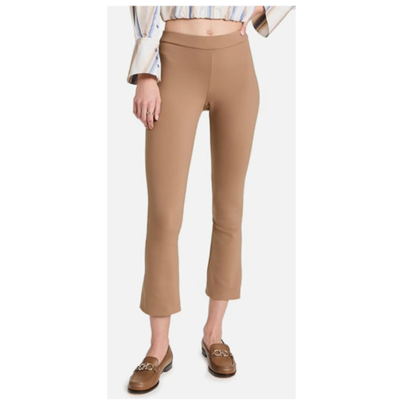 Theory Slim Kick Pants Pull On Slimmer Flared Fit Truffle Core Scuba NWT M - Picture 1 of 8